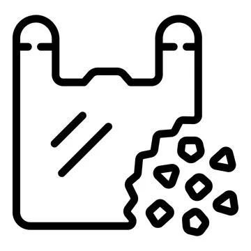 Trash microplastics pollution icon outline vector. Sea plastic Stock Illustration