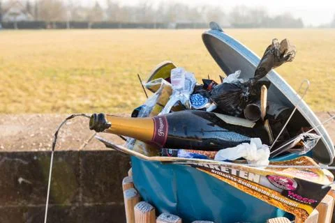 Trash in the new year Stock Photos