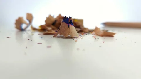 Trash from pencil sharpening 스톡 동영상 230074237