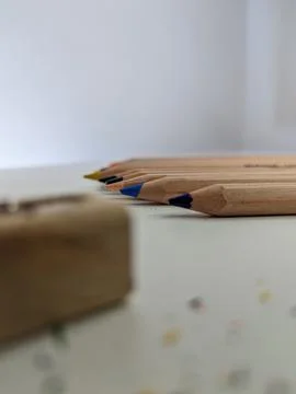 Trash from pencil sharpening Stock Photos