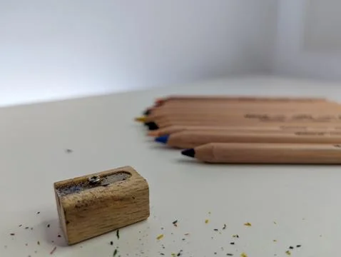 Trash from pencil sharpening Stock Photos