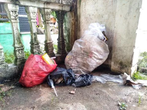 Trash piled up Stock Photos