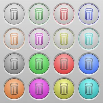 Trash plastic sunk buttons Stock-Illustration