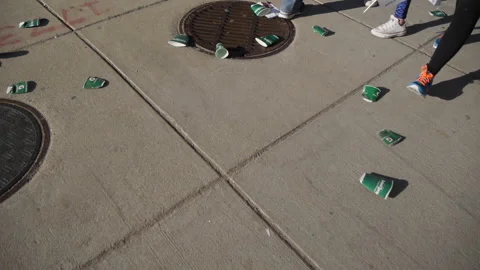 TRASH POST MARATHON 스톡 동영상 191003669