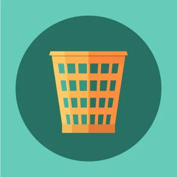 Trash Recycle Bin Garbage Flat icon . Vector illustration Illustrazione stock