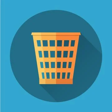 Trash Recycle Bin Garbage Flat icon . Vector illustration 스톡 일러스트