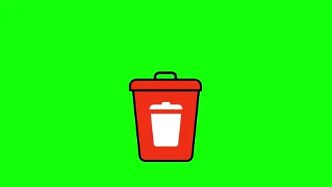 Trash, Rubbish bin animated icon. Stock Footage 322214607