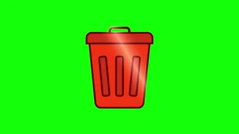 Trash, Rubbish bin animated icon. Video stock 322214615