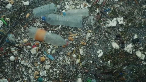 Trash in the sea. Stock Footage 198736586