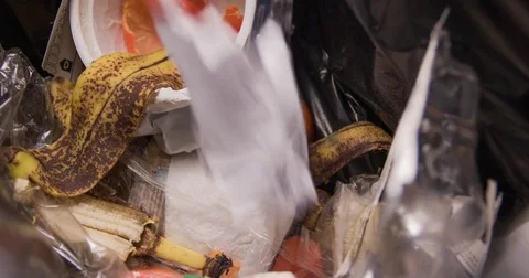 Trash slowmotion close up indoor Video stock 72585955