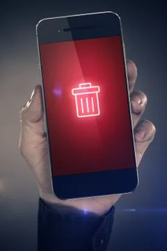 Trash - smart phone concept Stock-Illustration
