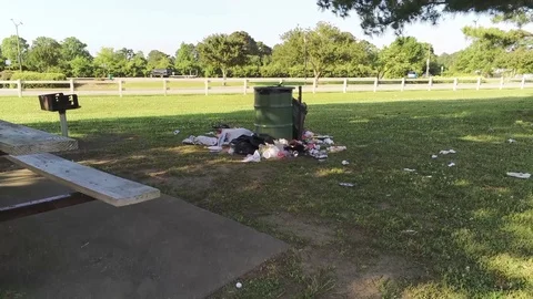 Trash spread by wind Stock Footage 108328253