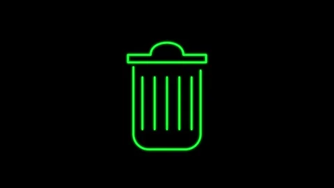 Trash throwing in bin concept. Dustbin icon with dust littering in bucket. .. Stock Footage 304023401