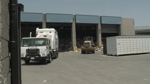 Trash Truck Stock Footage 234201774
