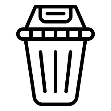 Trash Vector Icon Design Illustration Stock Illustration