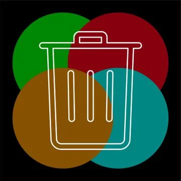 Trash vector icon Stock Illustration