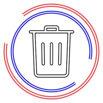 Trash vector icon Illustrazione stock