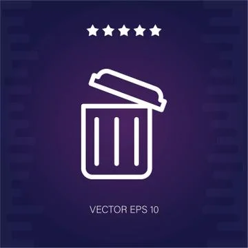 Trash vector icon Stock Illustration
