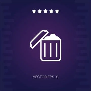 Trash vector icon Stock Illustration