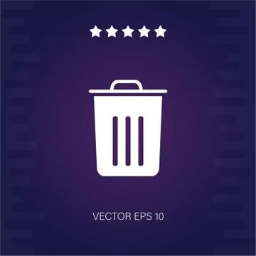 Trash vector icon Stock Illustration