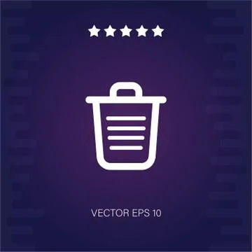Trash vector icon Stock Illustration