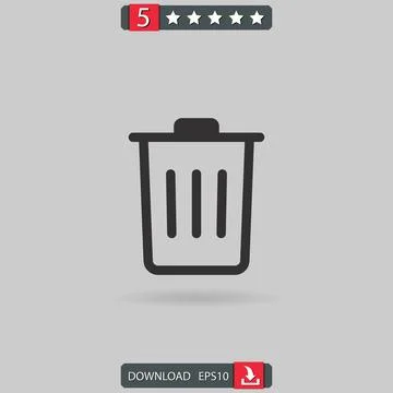 Trash vector icon Stock Illustration