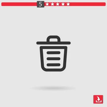 Trash vector icon Stock Illustration