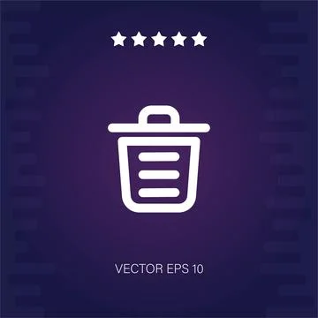 Trash vector icon Illustrazione stock