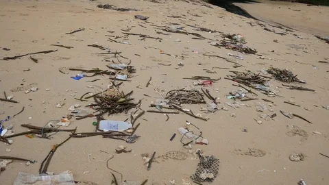 Trash washed up on the beaches of Thailand 動画素材 122688825