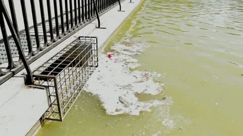 Trash in water Stock Footage 12134952