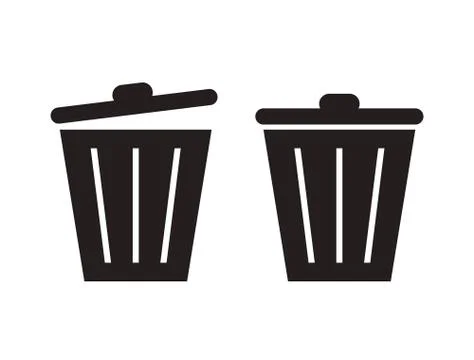 Trashcan silhouette Stock Illustration
