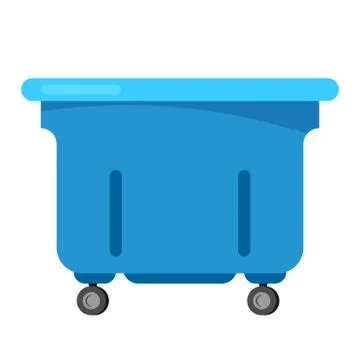 Trashcan vector bin recycle electronic waste garbage illustration. rubbish Stock Illustration