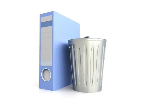 Trashed folder. Illustrazione stock