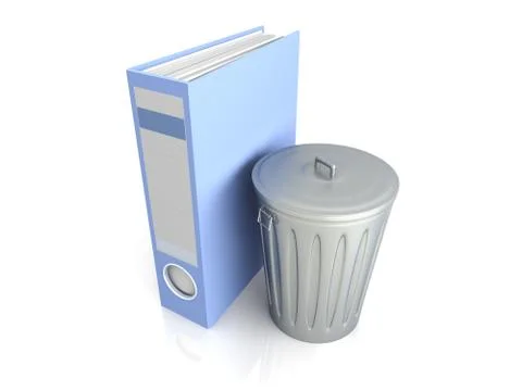 Trashed folder. Stock Illustration