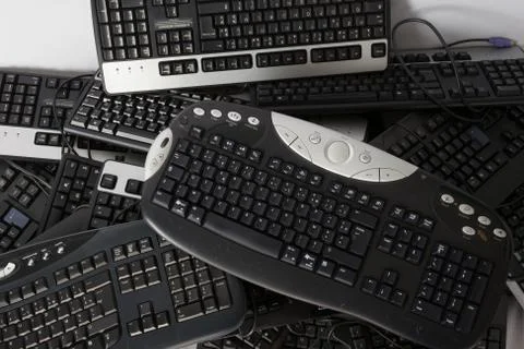 Trashed keyboard Stock Photos