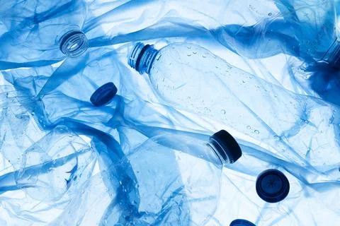 The Trashed plastic objects arrangement Stock Photos