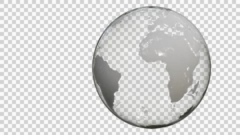 Trasparent Earth, with alpha trasparent backgrund Stock Illustration