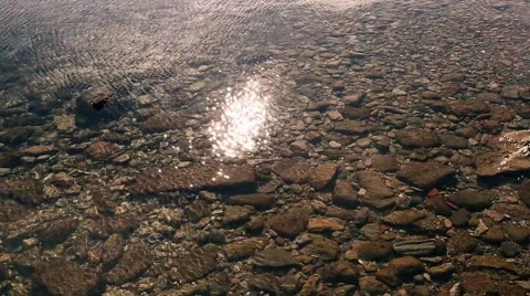 Trasparent sea with sun Stock Footage 57312101