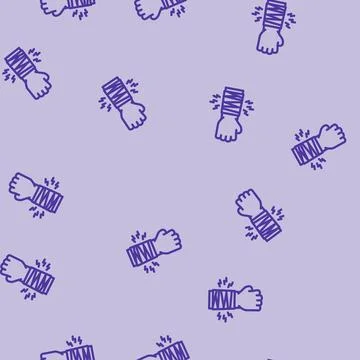 Trauma care ambulance line vector seamless pattern Stock Illustration