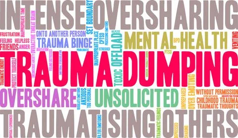 Trauma Dumping Word Cloud Stock Illustration