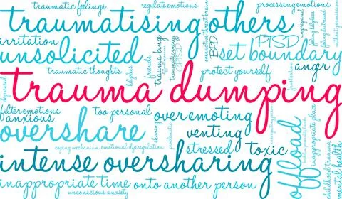 Trauma Dumping Word Cloud Stock Illustration