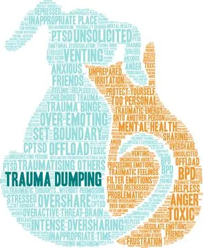 Trauma Dumping Word Cloud Stock Illustration