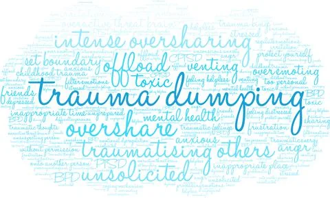 Trauma Dumping Word Cloud Stock Illustration