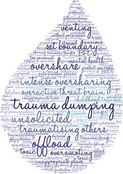 Trauma Dumping Word Cloud Stock Illustration