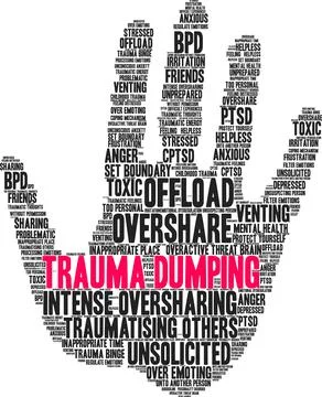 Trauma Dumping Word Cloud Stock Illustration