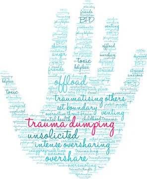 Trauma Dumping Word Cloud Stock Illustration