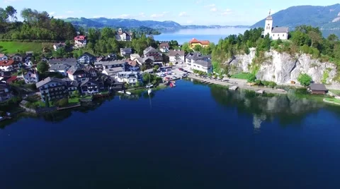 Traunsee, view of Traunstein Видео 56395306