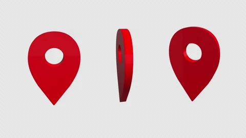 Travel 3d icons loop animation alpha matte background Stock Footage 341610211