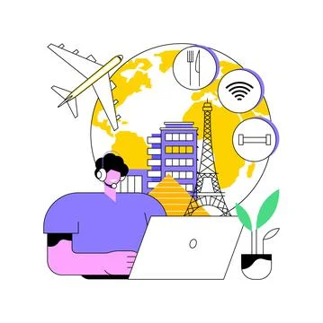 Travel agent abstract concept vector illustration. Stock Illustration