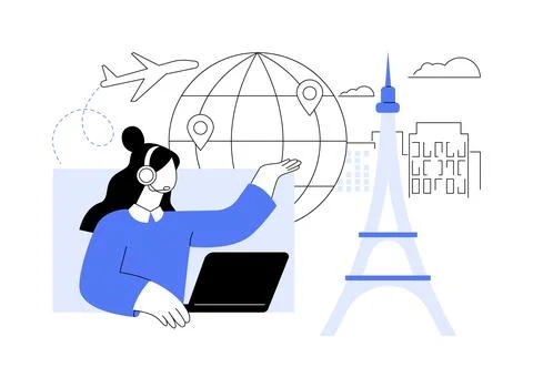 Travel agent abstract concept vector illustration. Stock Illustration